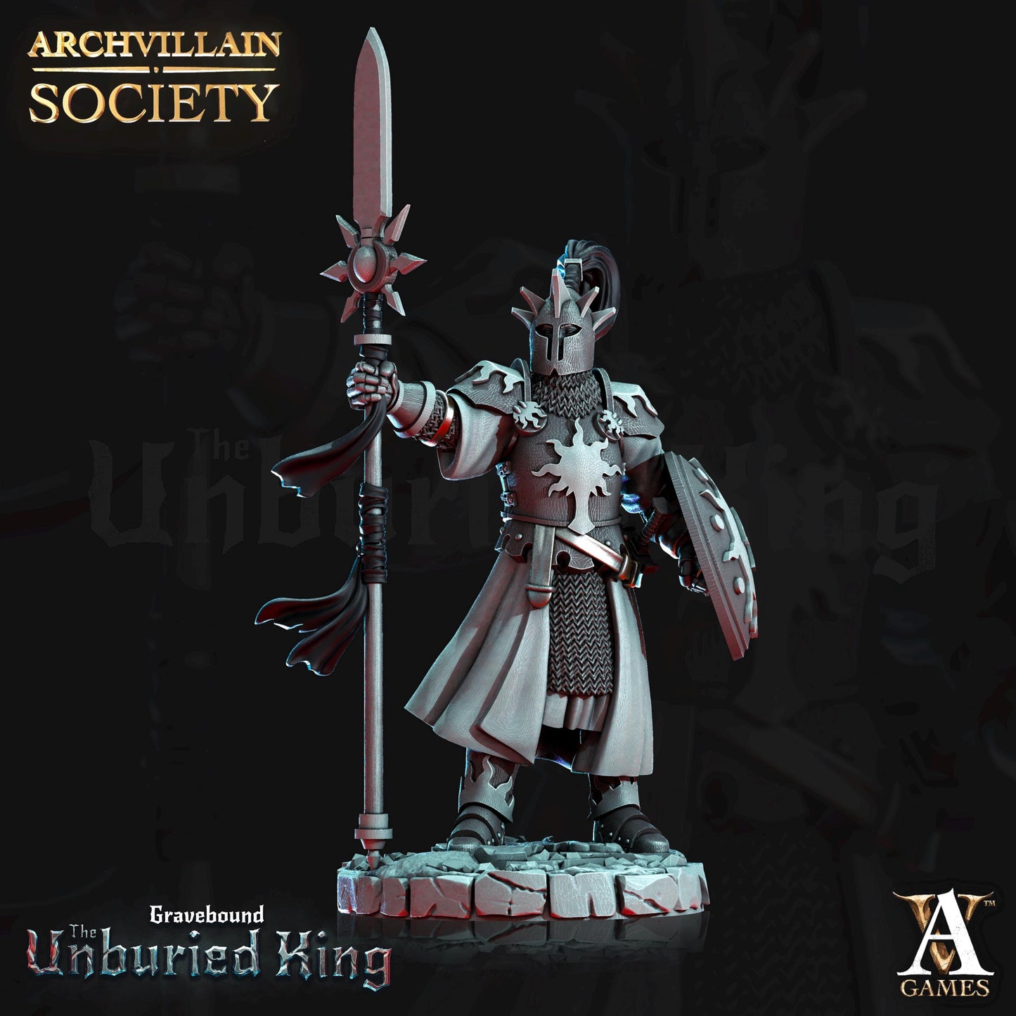 a statue of a knight holding a sword