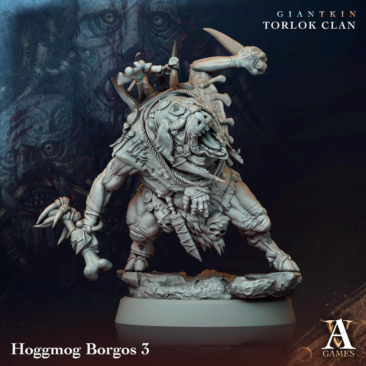 a figurine of a man with a horned head