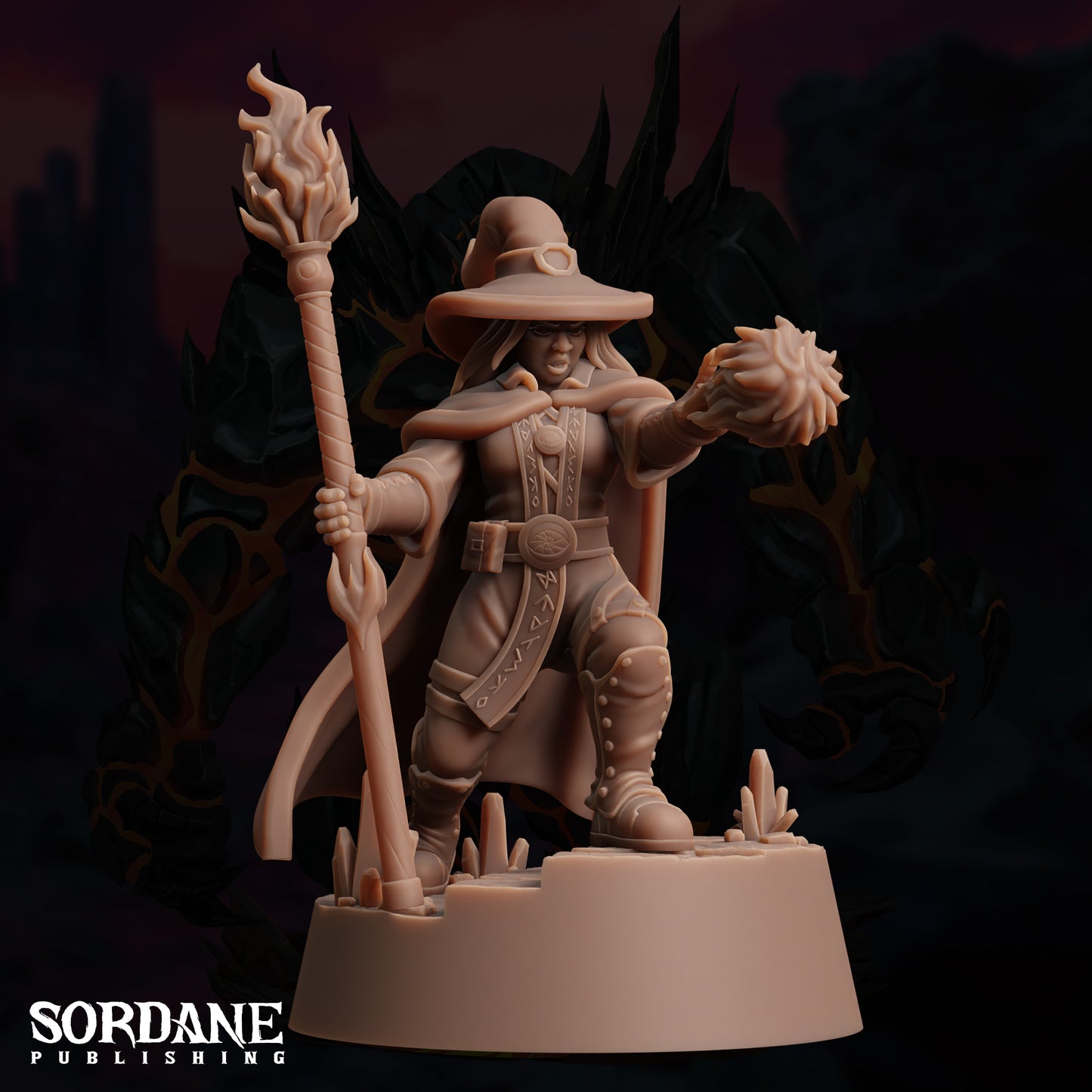 a statue of a wizard holding a staff