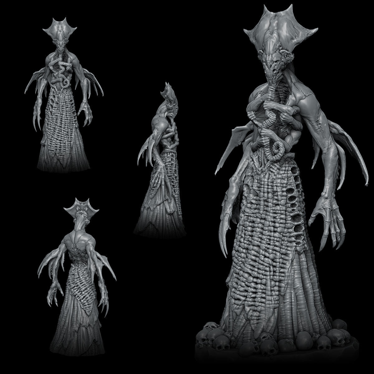a black and white photo of a creepy creature