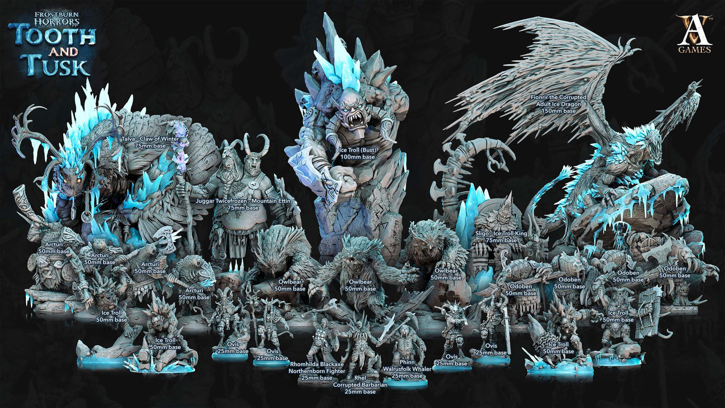 a large group of fantasy figurines are shown