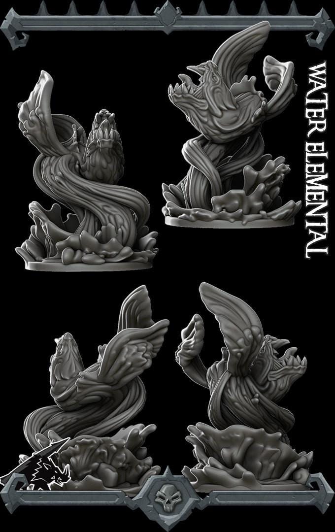 Water Elemental | Nature Miniature | Rocket Pig Games | Resin | Fantasy | DnD | RPG | TTRPG | Tabletop