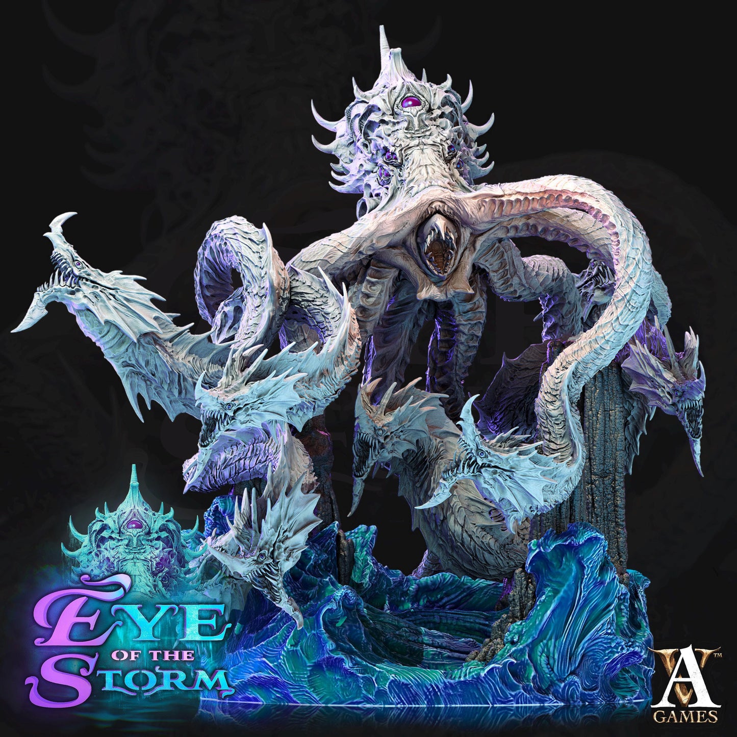 Sky Kraken | Greek Atlantis-Themed Storm Miniature | Archvillain Games | Eye of the Storm | Resin | Fantasy | DnD | RPG | TTRPG | Tabletop