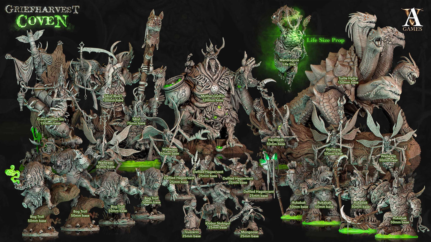 a bunch of alien figurines are on display