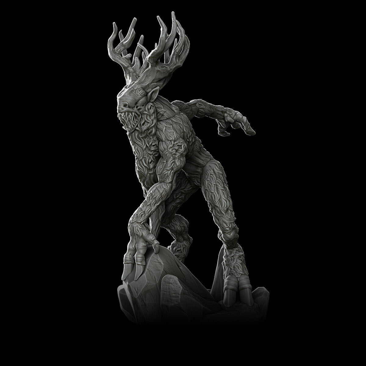 a black and white photo of a statue of a creature