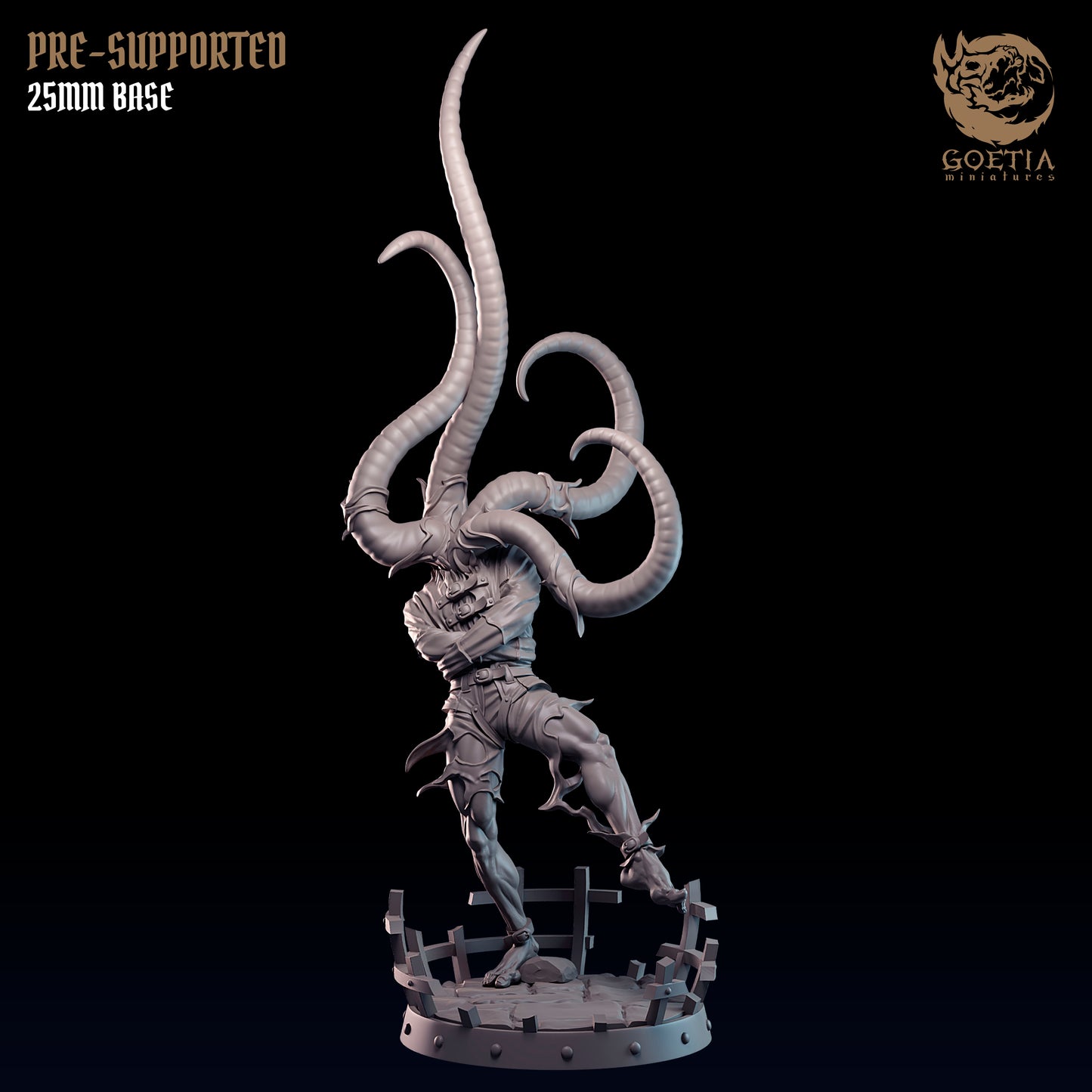 a statue of a demon holding a sword