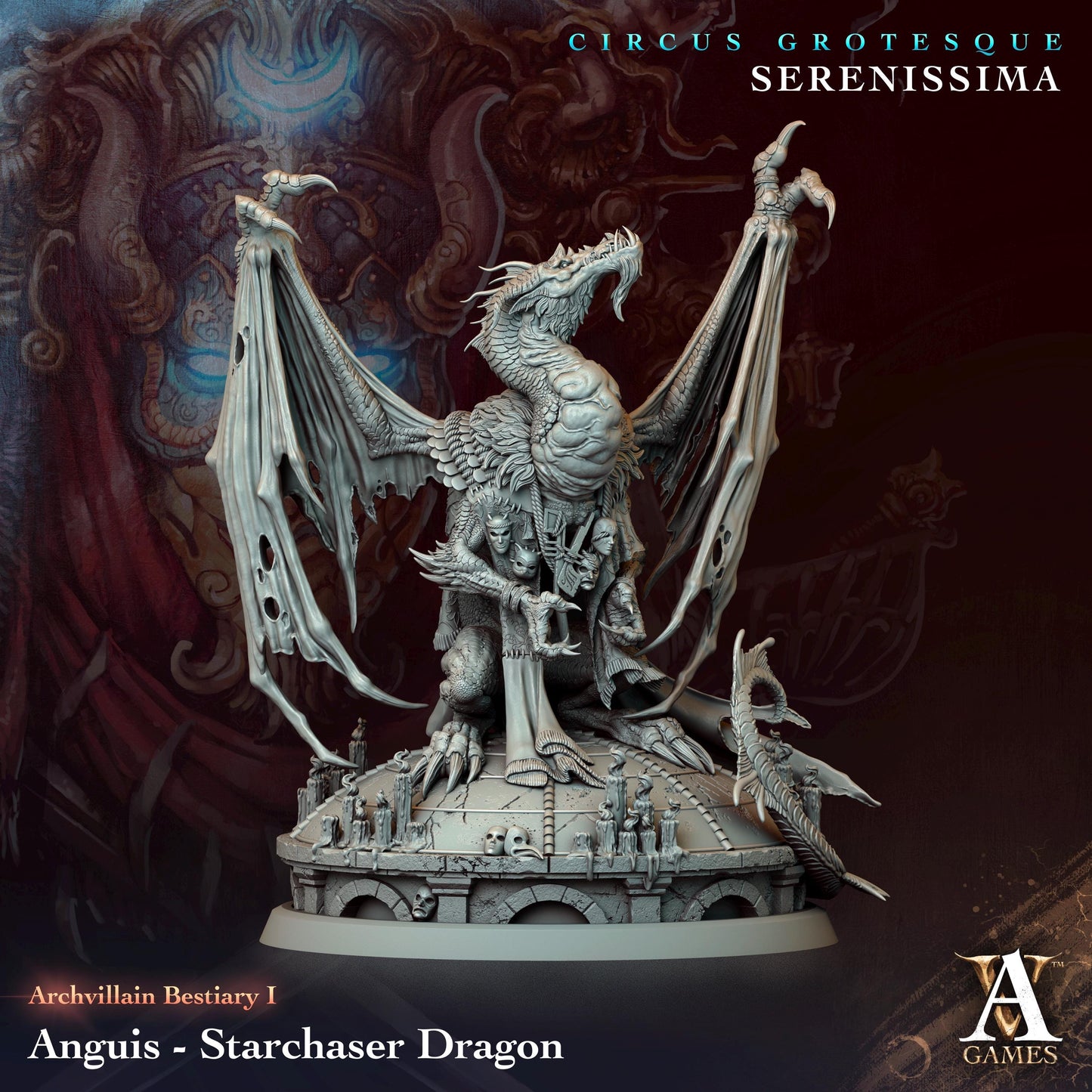 a statue of a dragon on a pedestal