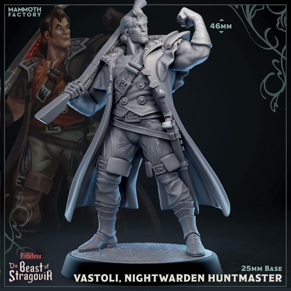 a plastic model of a man with a sword