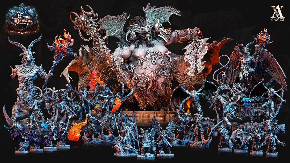 a large group of figurines of various sizes and colors