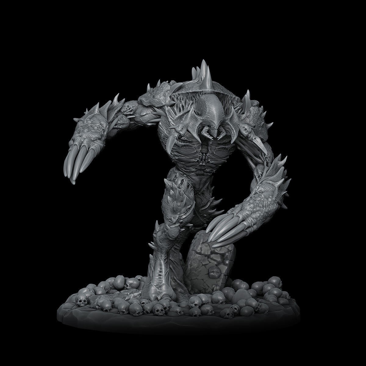 a black and white photo of a statue of a creature