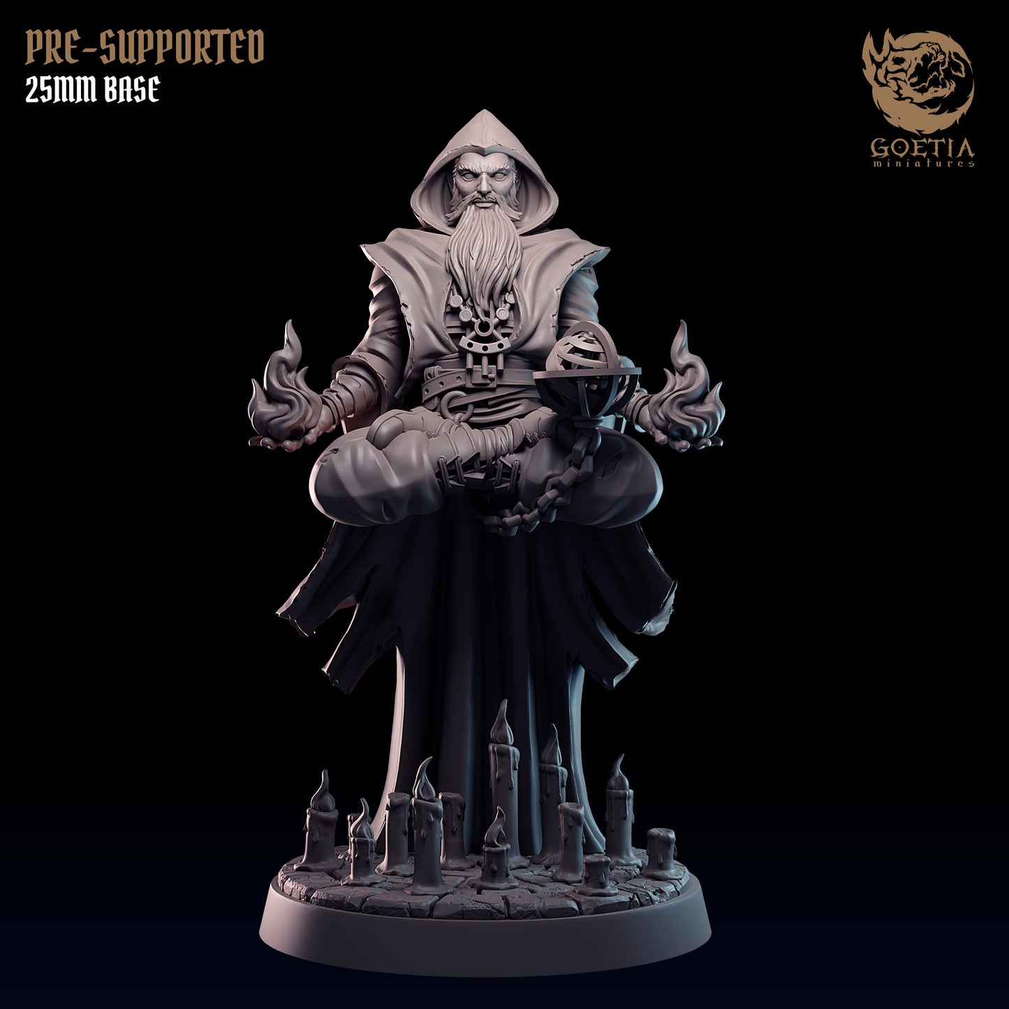 a statue of a wizard sitting on top of a table