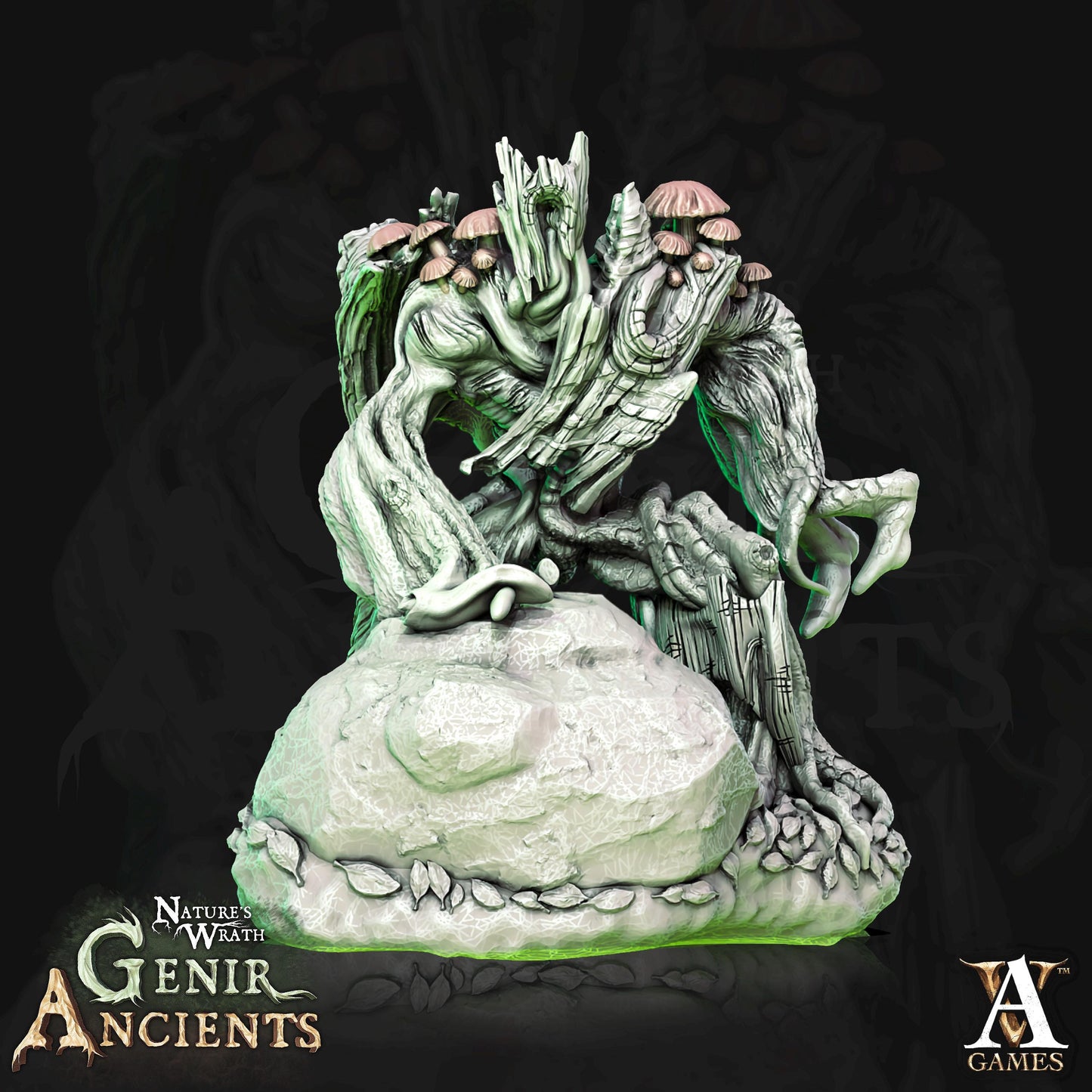 a statue of a creature on top of a rock