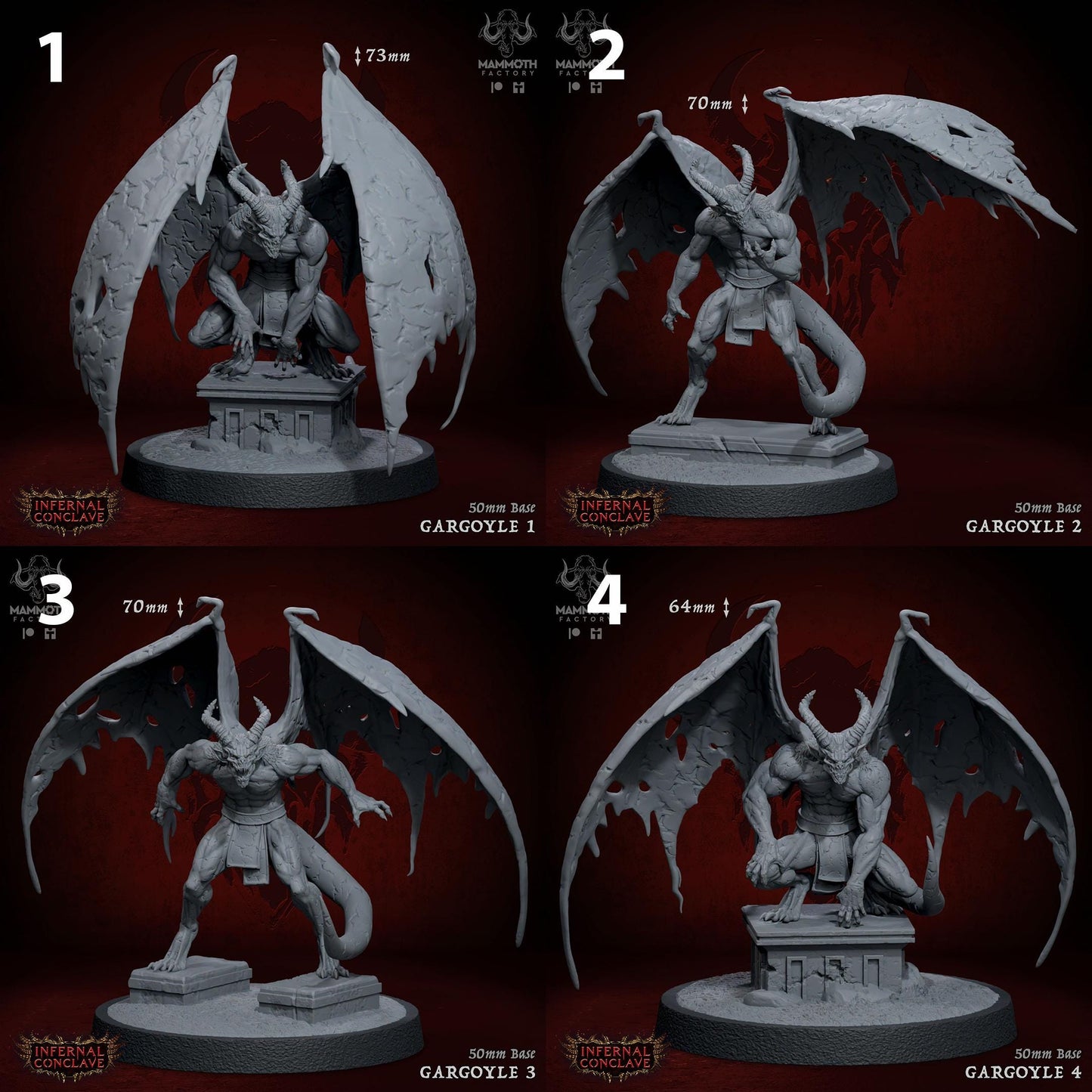 a series of photos showing how to make a statue of a demon