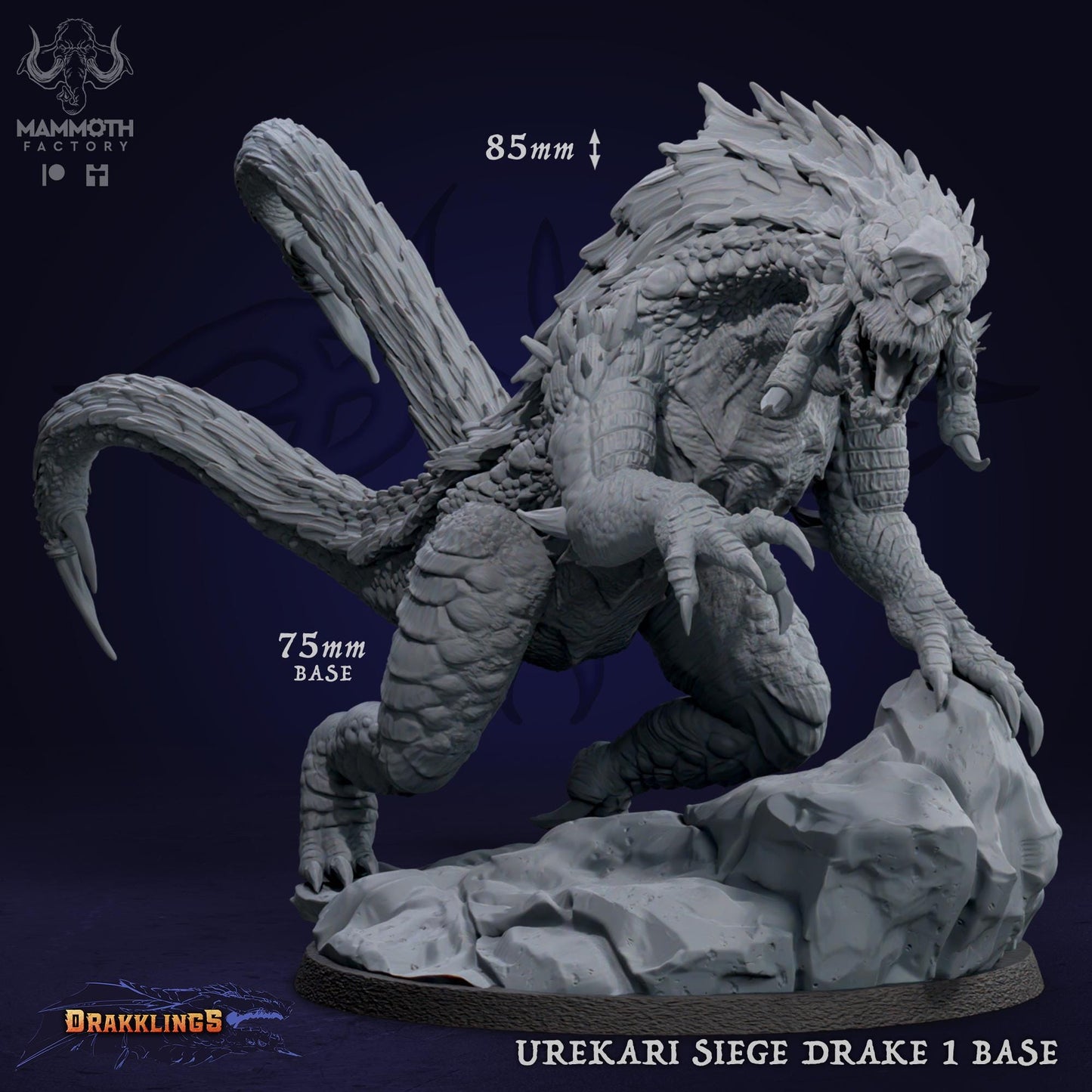 a white statue of a creature on a rock