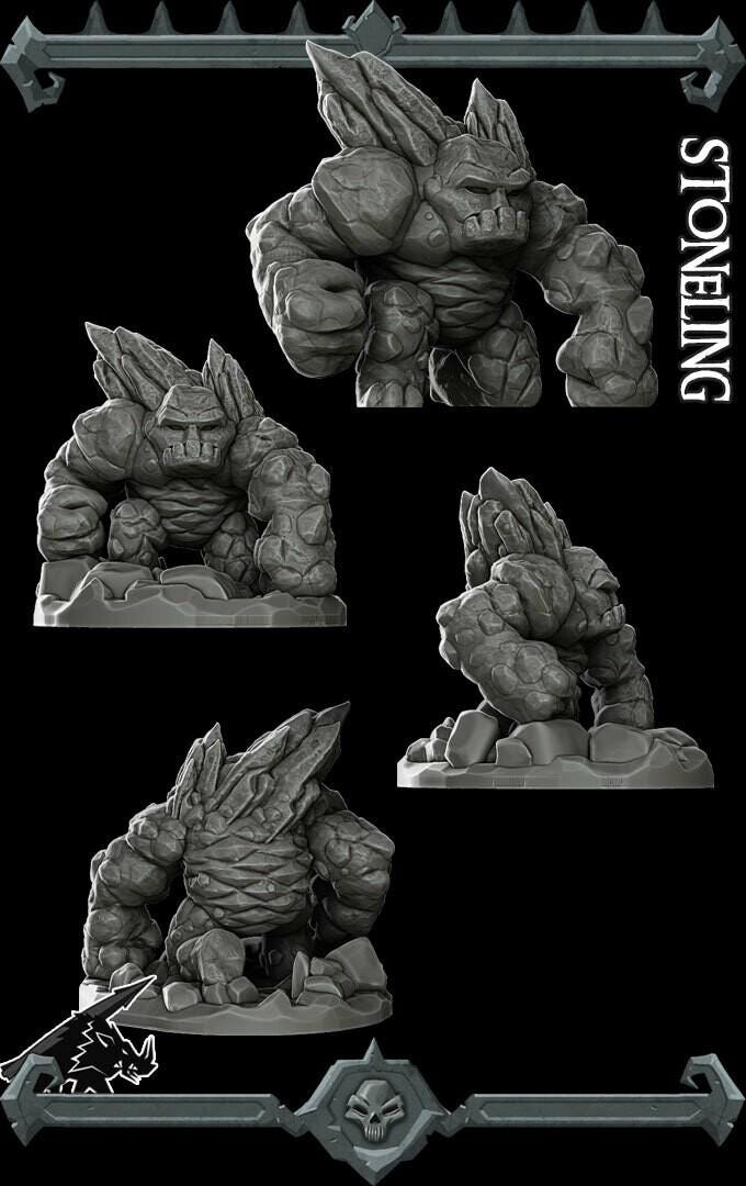 Stoneling | Nature Miniature | Rocket Pig Games | Resin | Fantasy | DnD | RPG | TTRPG | Tabletop