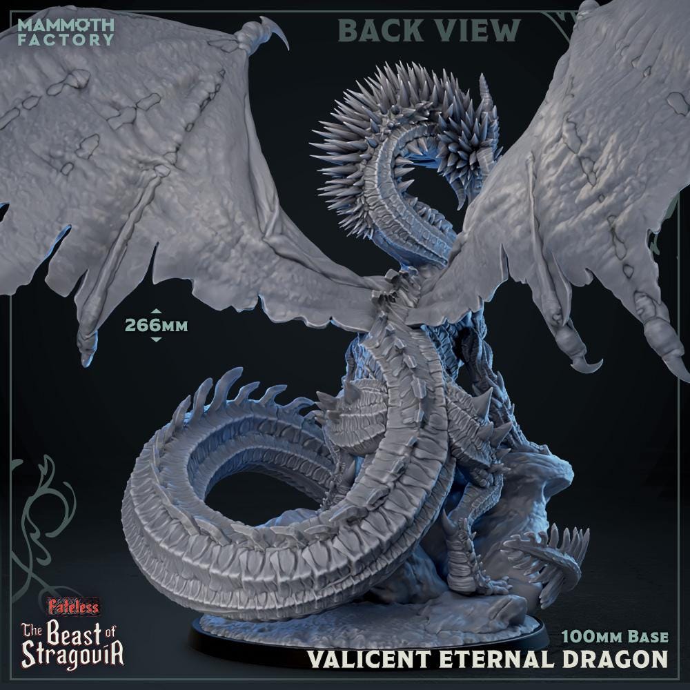 a statue of a dragon with wings on a black background