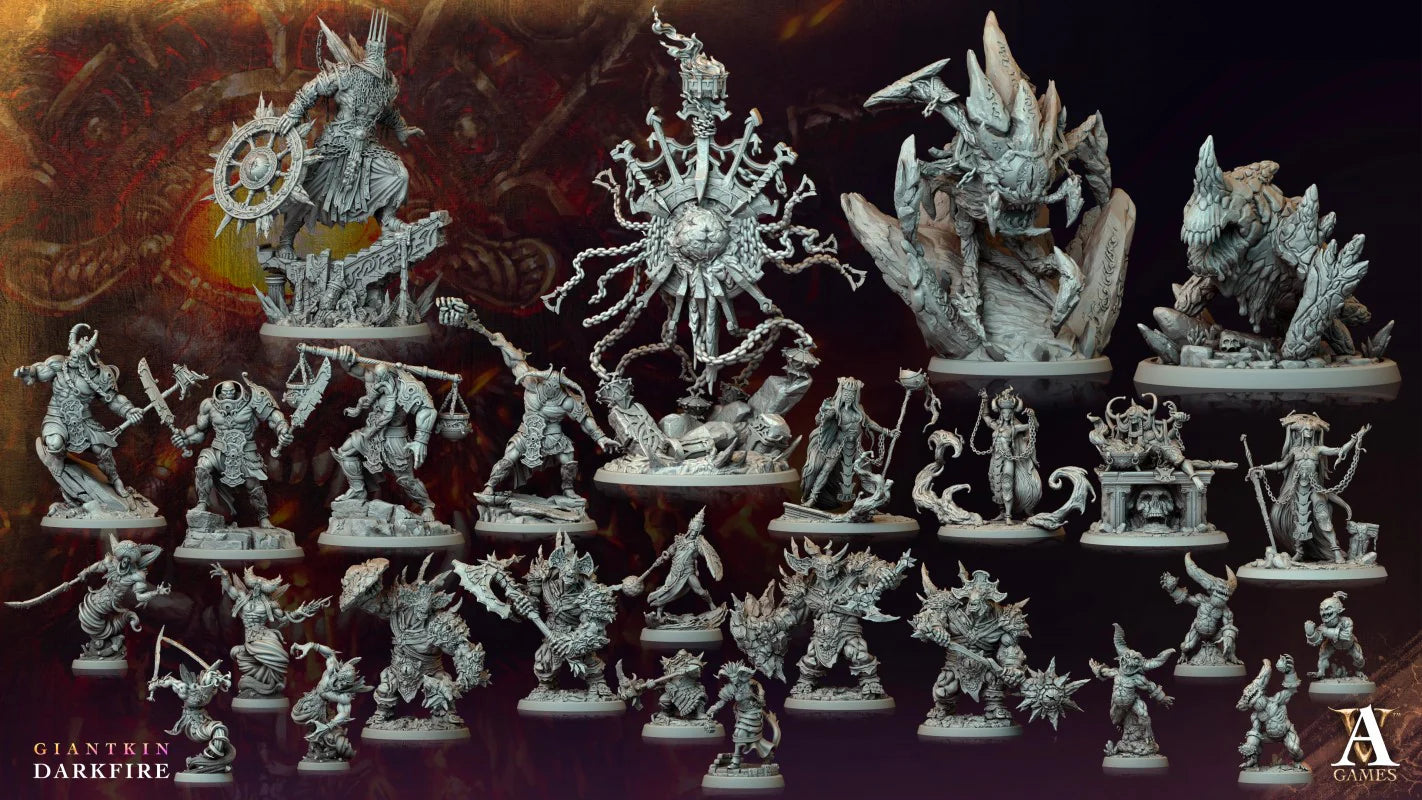 a bunch of warhammer miniaturess are displayed on a table