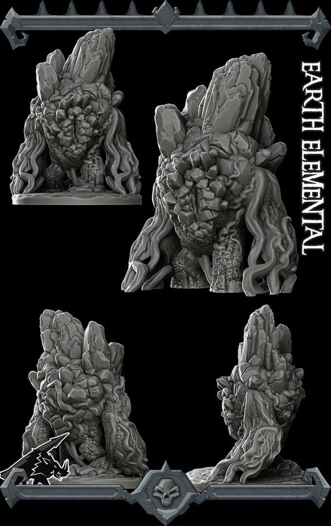 Earth Elemental | Nature Miniature | Rocket Pig Games | Resin | Fantasy | DnD | RPG | TTRPG | Tabletop