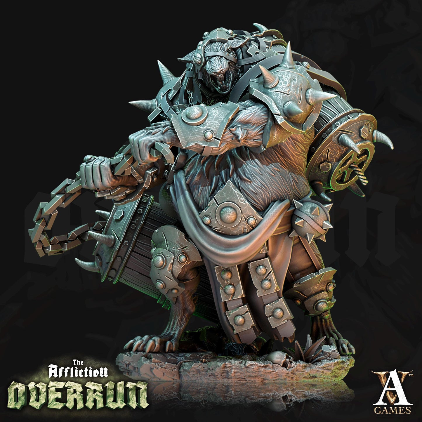 a statue of a creature with a gun in its hand