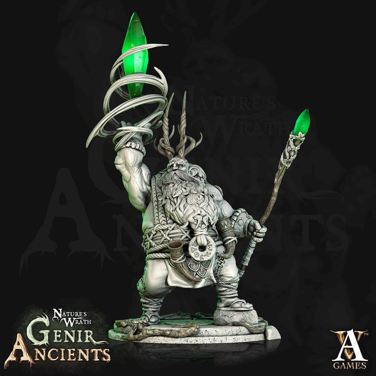 a statue of a wizard holding a staff