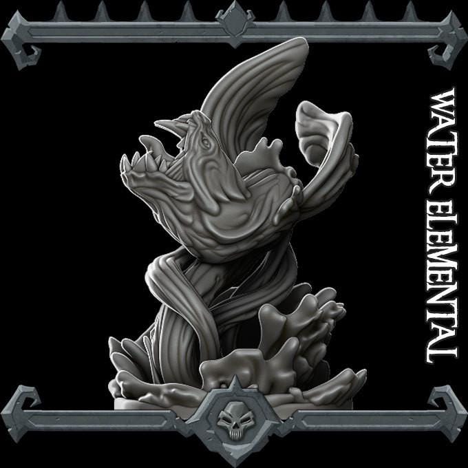 Water Elemental | Nature Miniature | Rocket Pig Games | Resin | Fantasy | DnD | RPG | TTRPG | Tabletop