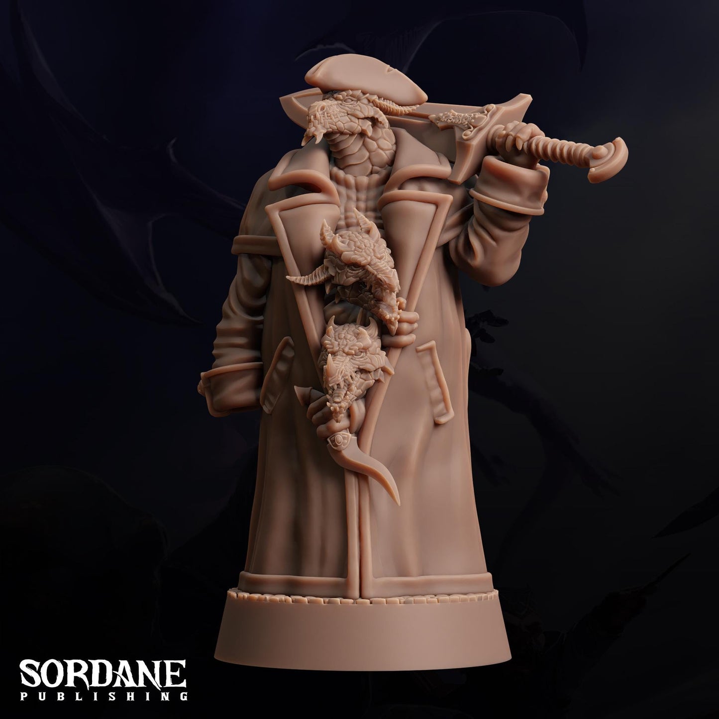 a statue of a man with a pipe in his hand