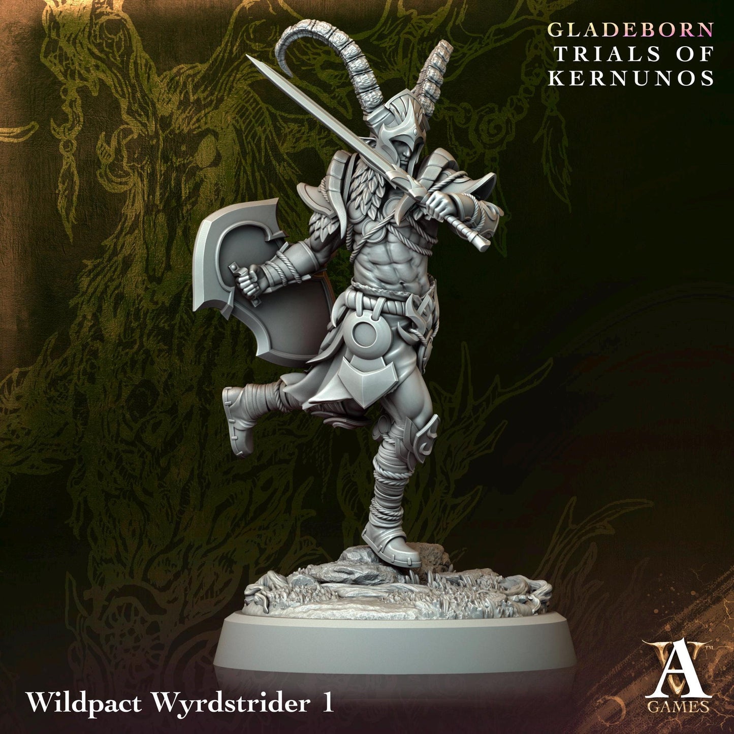 a statue of a man with a sword and shield