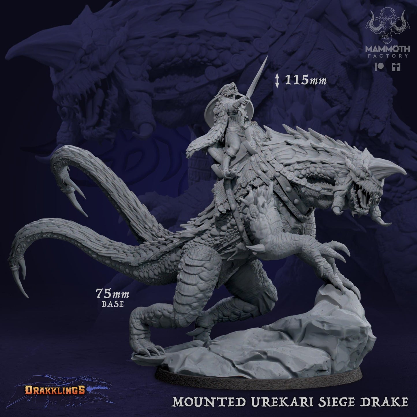 a statue of a man riding a dragon with a sword