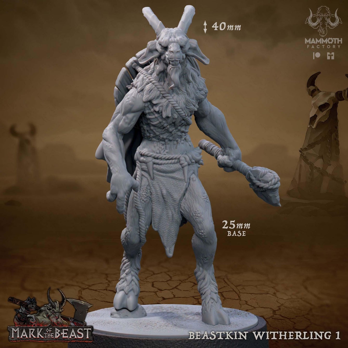 a statue of a man with horns and a beard
