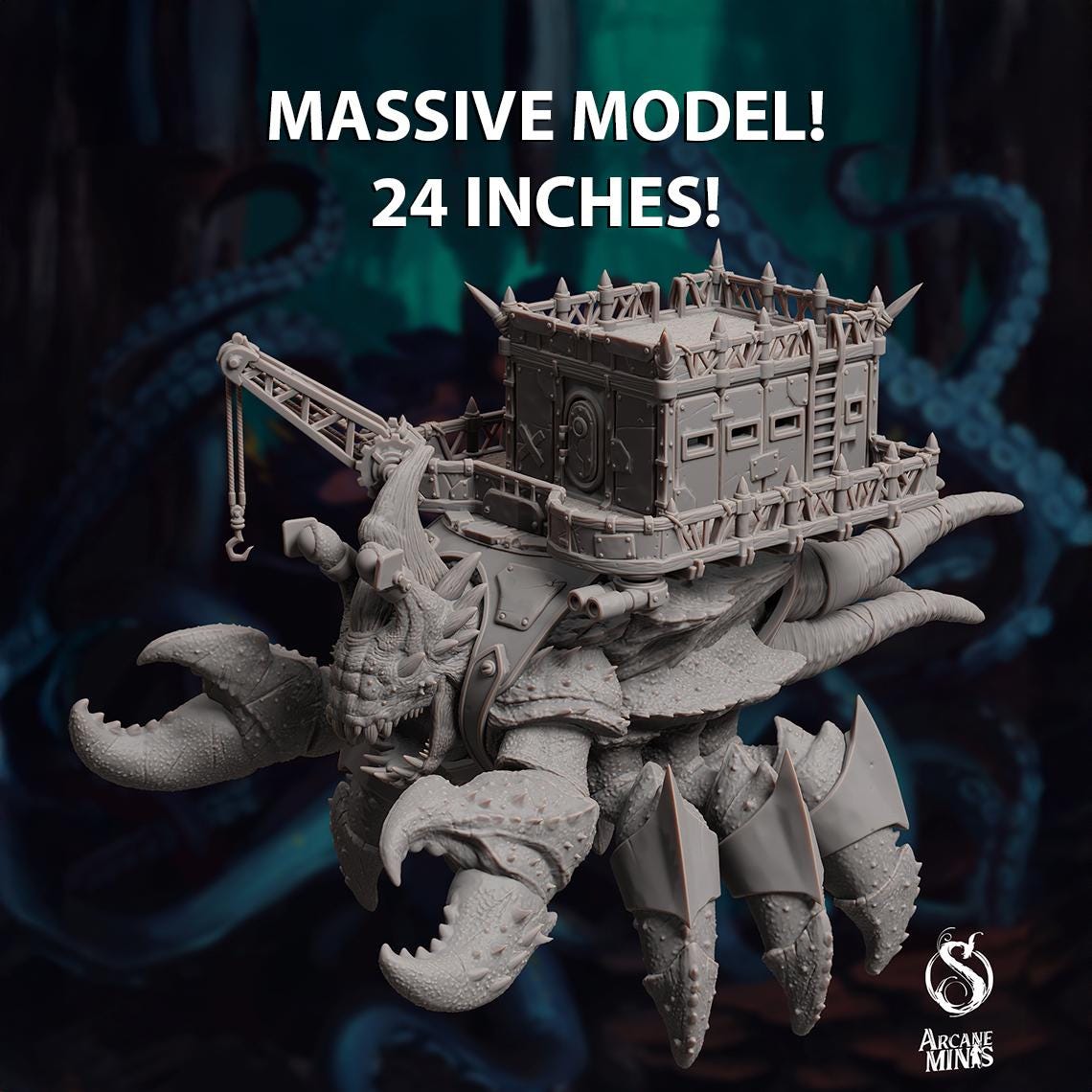 Pinnex Frigate | Massive Creature with Playable Interior and Exterior | DnD | Terrain | TTRPG | Fantasy | RPG | Tabletop | Spelljammer