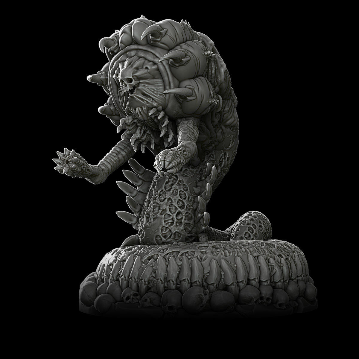 a statue of a creature with a long tail