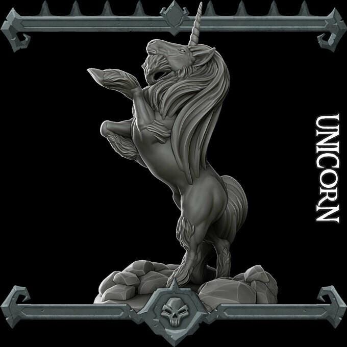 Unicorn | Mythical Miniature | Rocket Pig Games | Resin | Fantasy | DnD | RPG | TTRPG | Tabletop