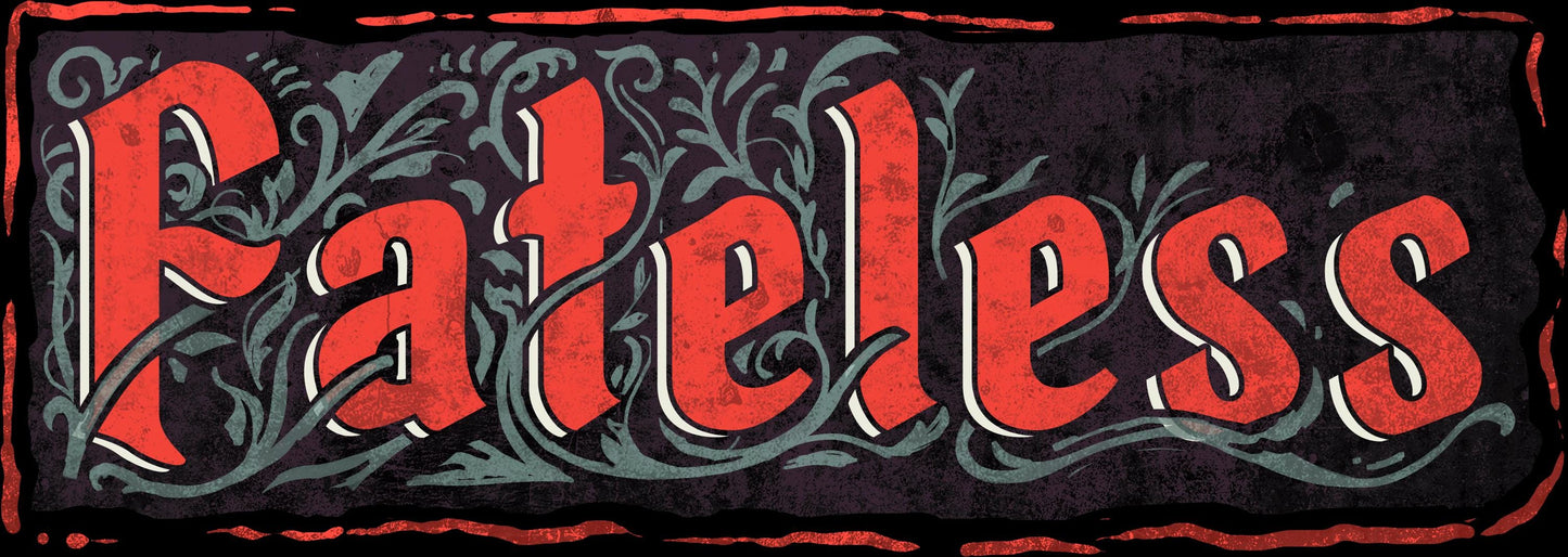 a red and black sign that says fearless