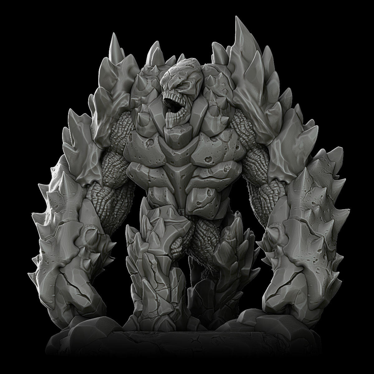 a black and white photo of a statue of a monster