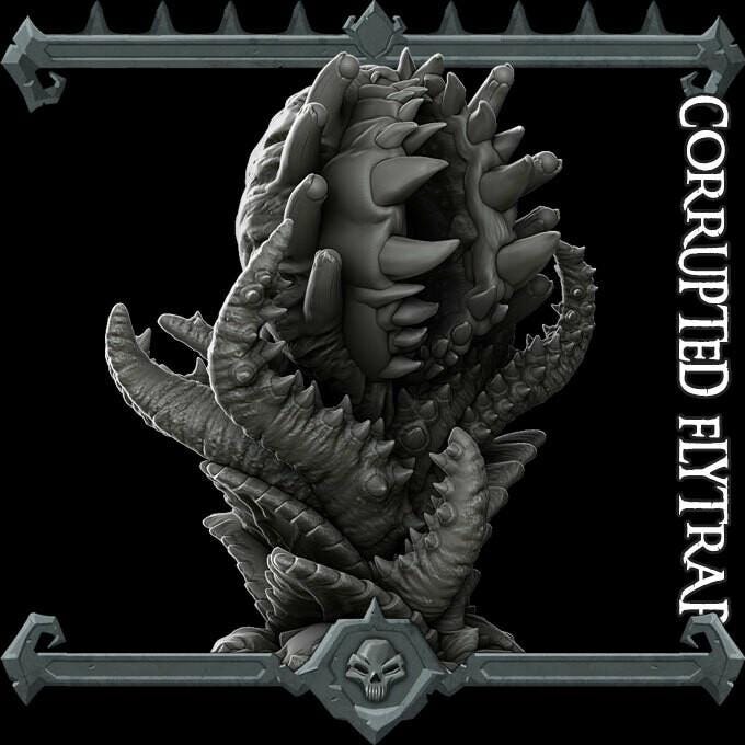 Corrupted Flytrap | Plant Miniature | Rocket Pig Games | Resin | Fantasy | DnD | RPG | TTRPG | Tabletop