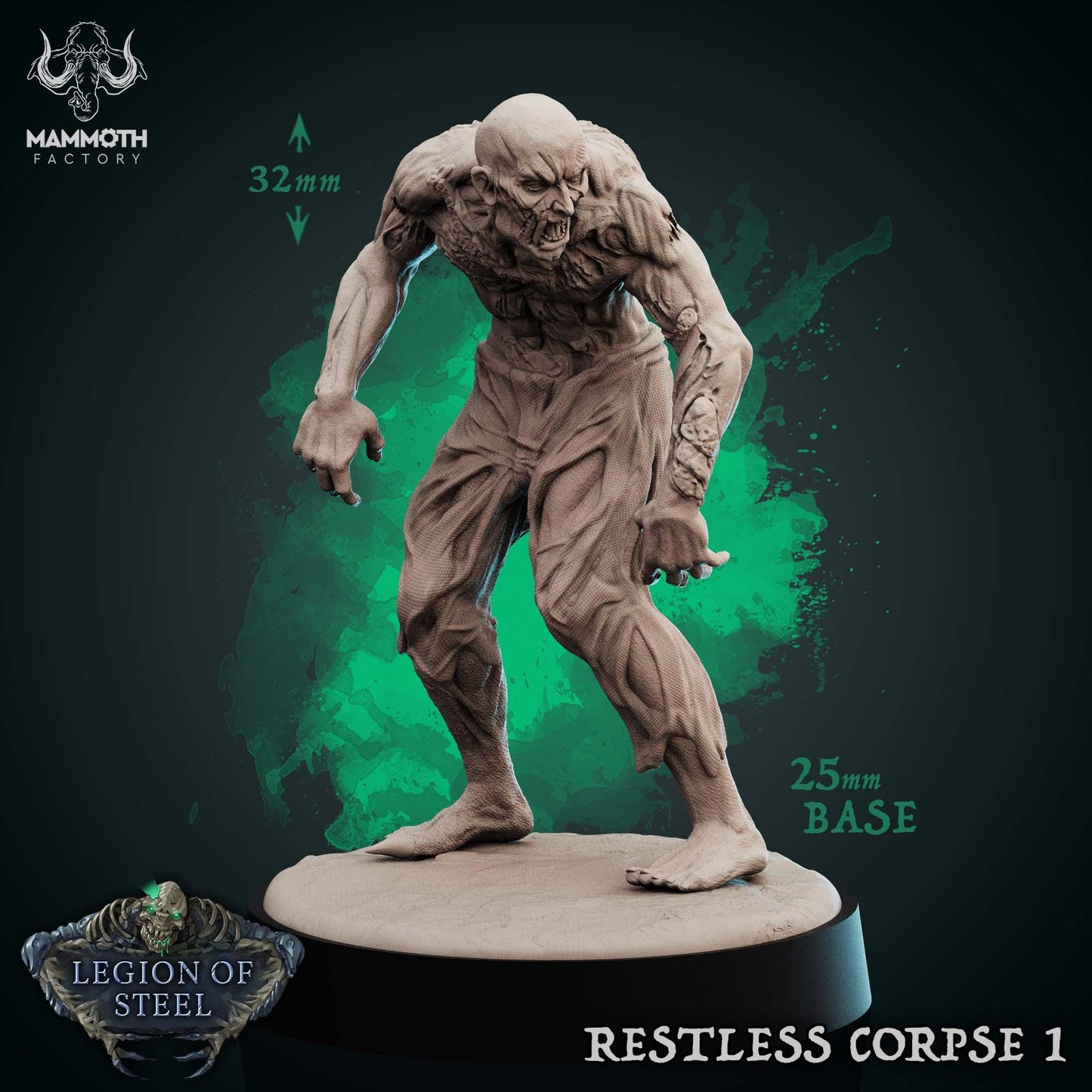 a statue of a creature with a green background