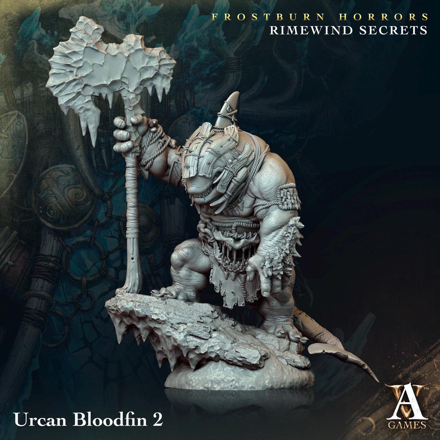 a statue of a demon holding a staff