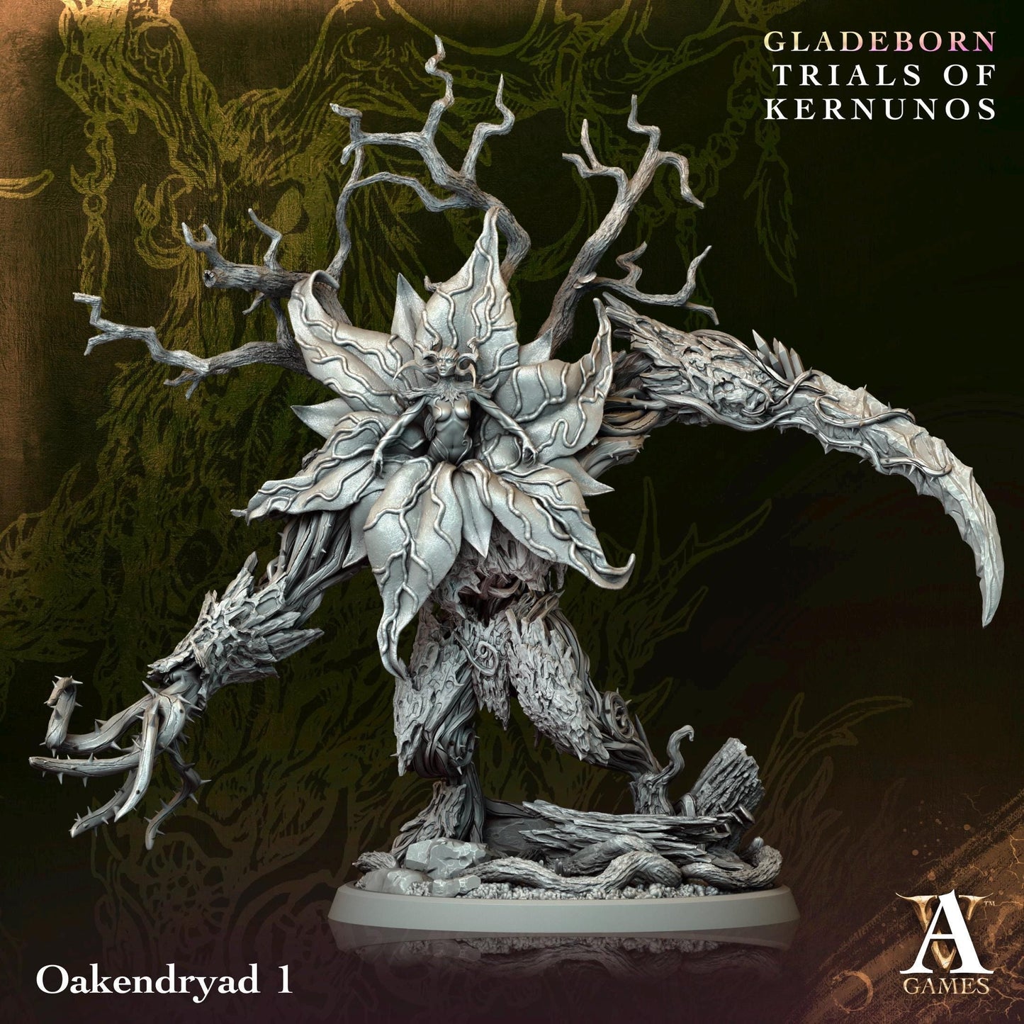 a statue of a demon with a large head