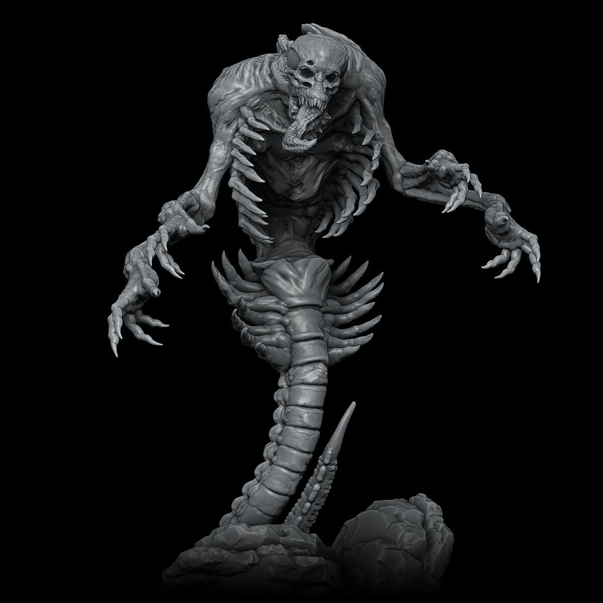 a stylized image of a creature with claws and claws
