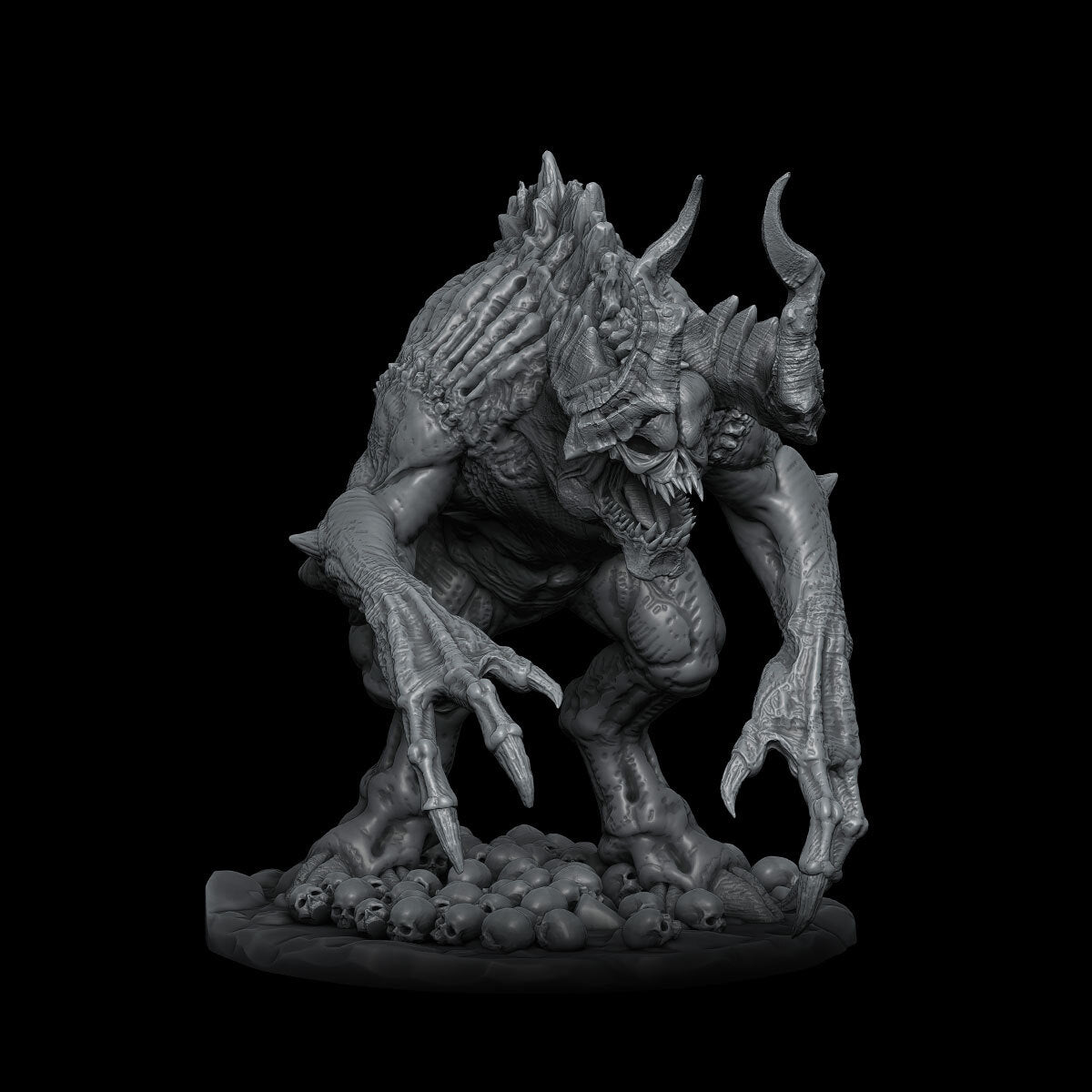 a black and white photo of a demon
