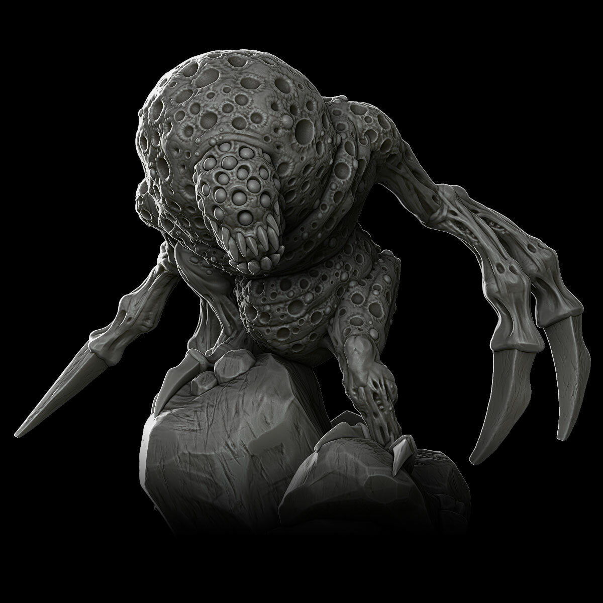 a stylized image of a creature on a black background