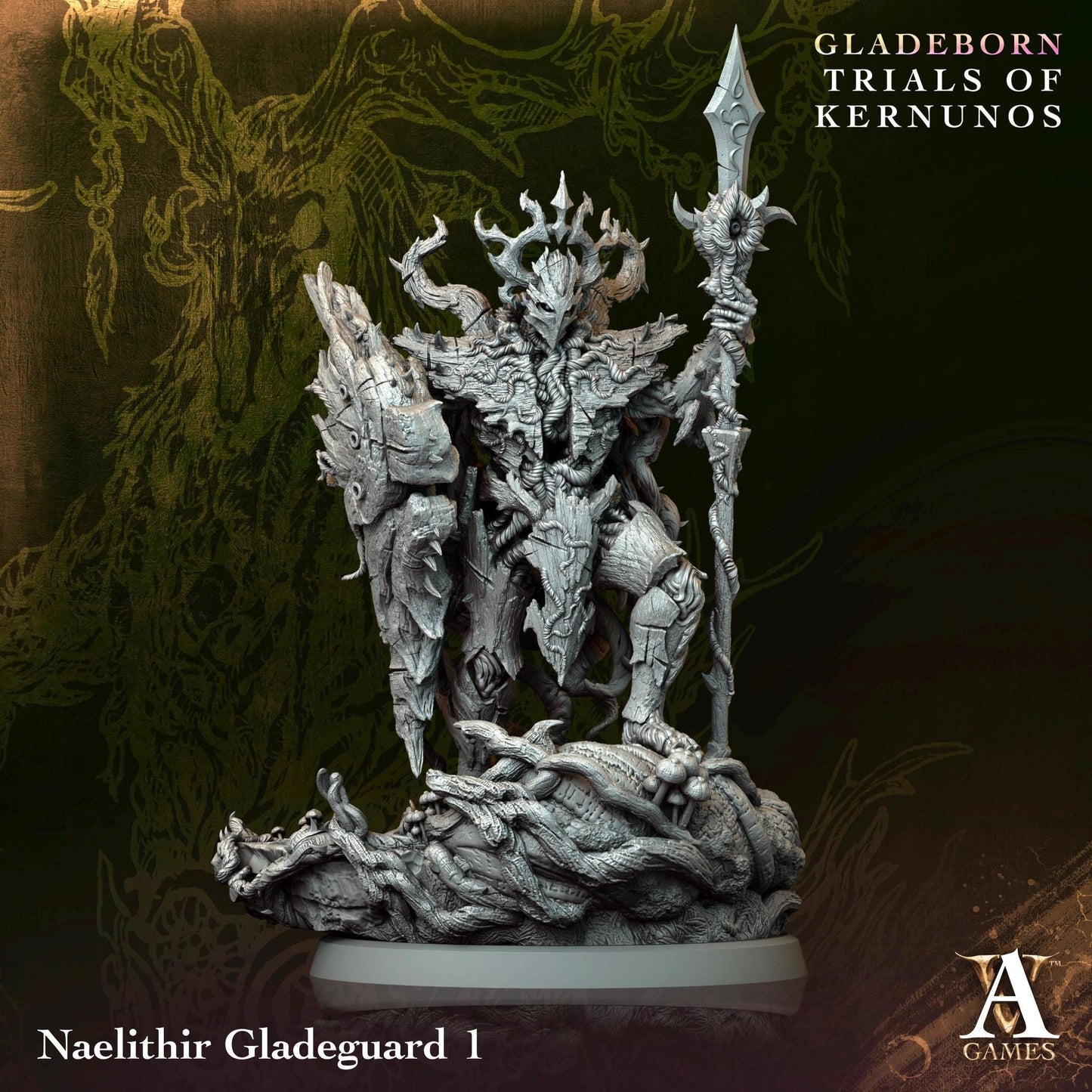 a statue of a demon holding a sword