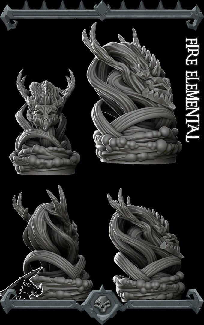 Fire Elemental | Nature Miniature | Rocket Pig Games | Resin | Fantasy | DnD | RPG | TTRPG | Tabletop