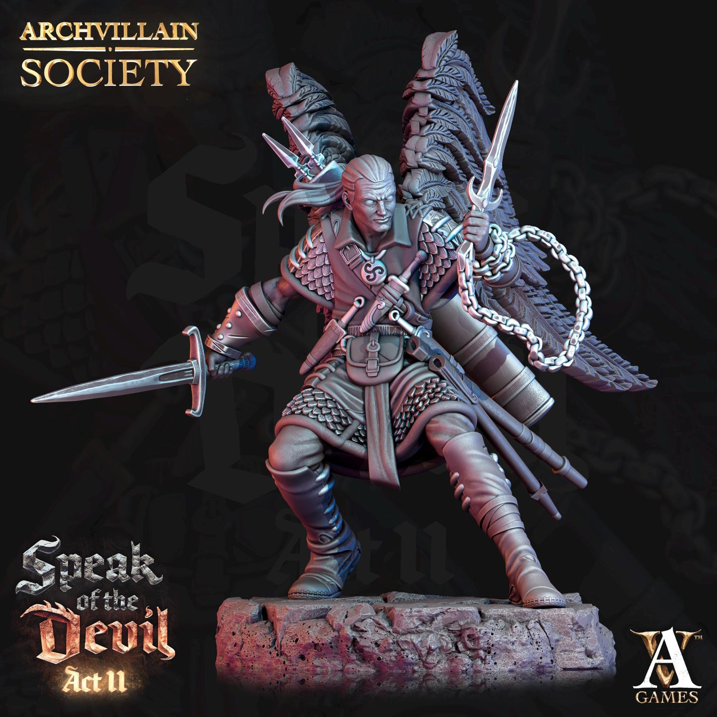 a statue of a man with a sword