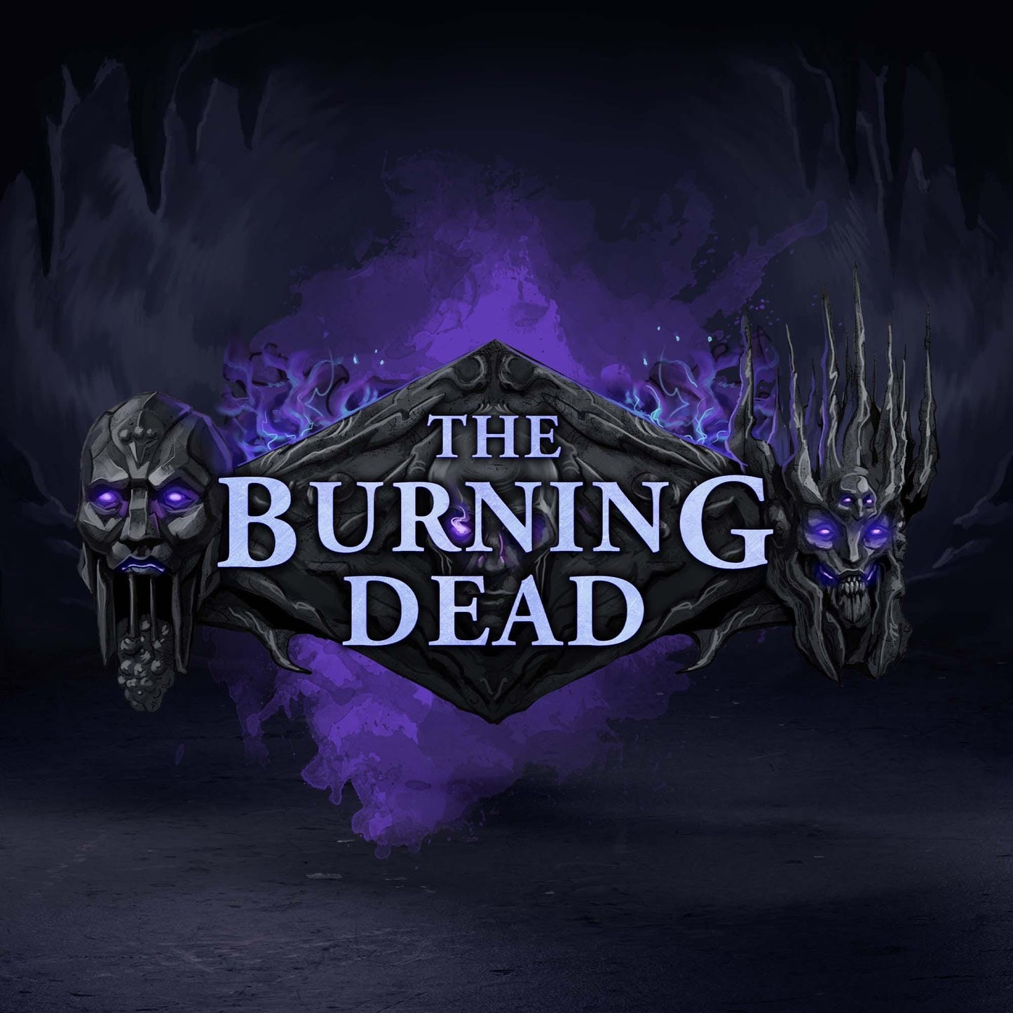 the burning dead logo on a dark background