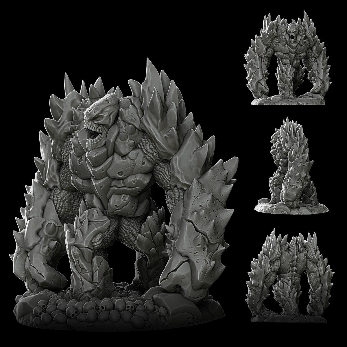 a black and white photo of a statue of a creature