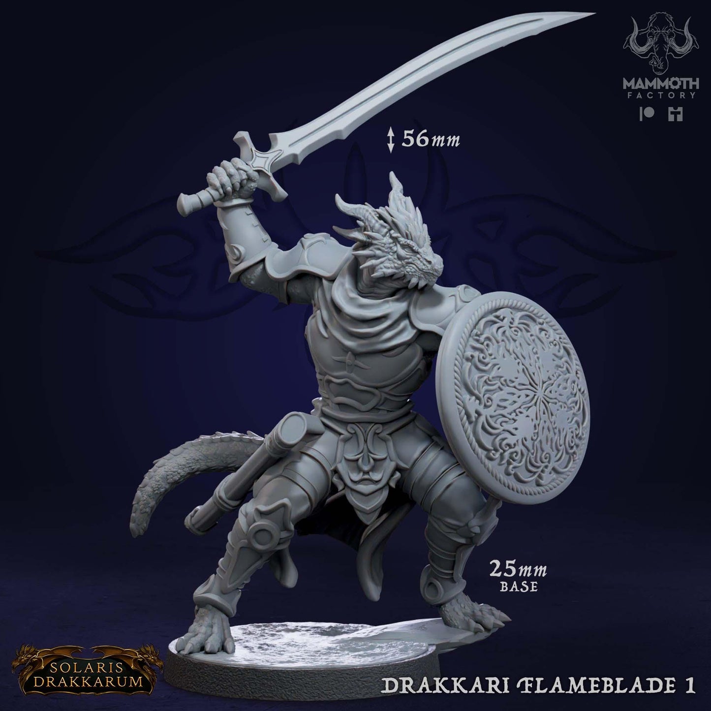 a statue of a knight with a sword and shield