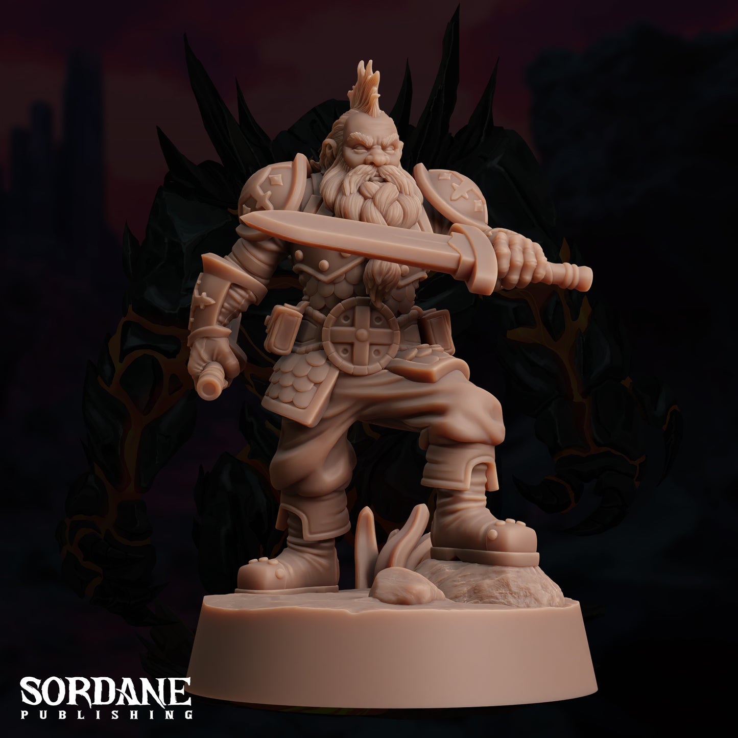 a statue of a man with a sword