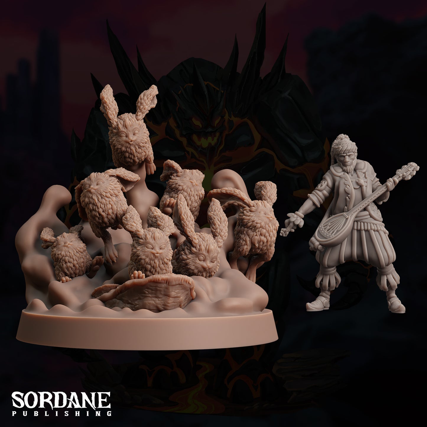 a group of toy figurines sitting on top of a table