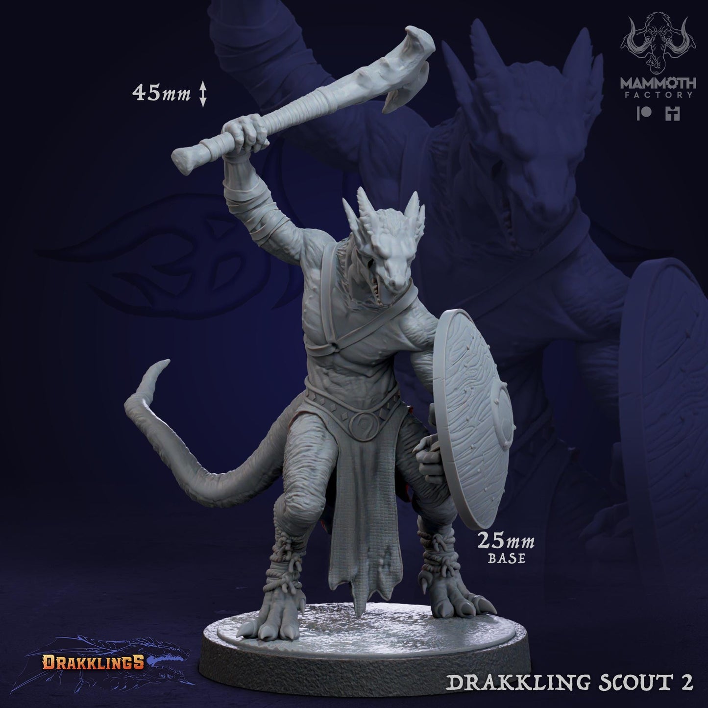 a statue of a demon holding a sword and shield